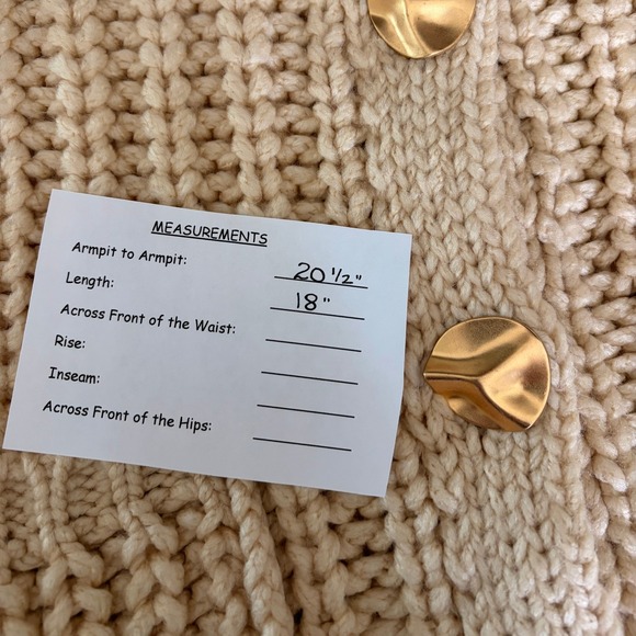 NWT!! ZARA Chunky Knit Cardigan Sweater Solid Ivory Blogger Favorite Small - Picture 16 of 16